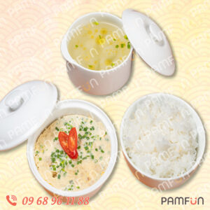 4. Cơm trắng trứng thịt hấp