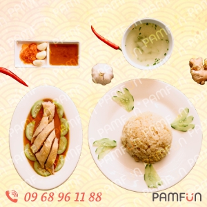 Cơm Gà Hải Nam Singapore Luộc Phần Đùi